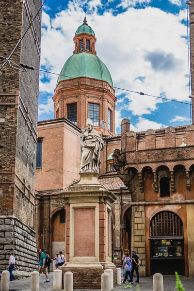 Arquitectura Histórica Gente Calle Ciudad Bolonia Italia — Foto de Stock