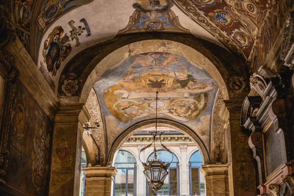 Edificio Archiginnasio Bolonia Antiguo Edificio Universidad Bolonia Italia — Foto de Stock