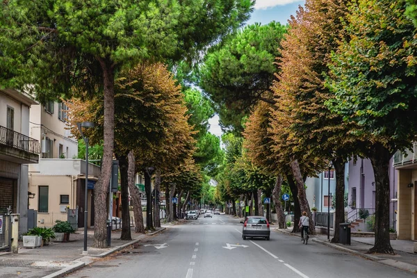 Mimari Rimini Şehir Talya Sokaklarında — Stok fotoğraf