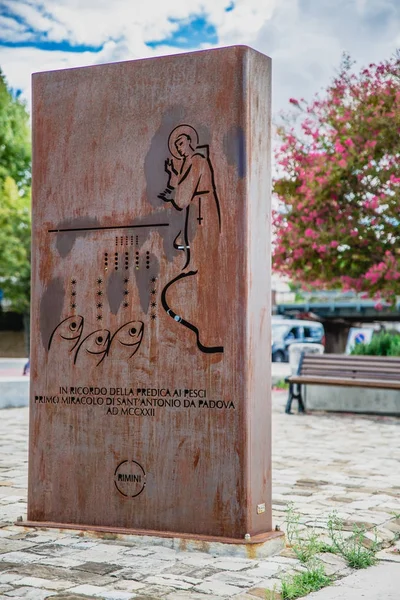 Konst Monumentet Gatan Staden Rimini Italien — Stockfoto