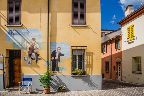 Arquitetura Histórica Arte Rua Cidade Rimini Itália — Fotografia de Stock