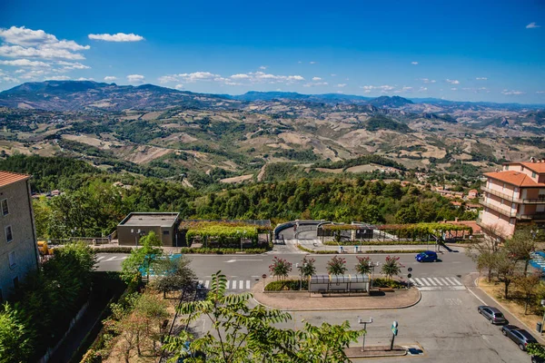 Arquitetura Histórica País San Marino Vista Panorâmica — Fotografia de Stock