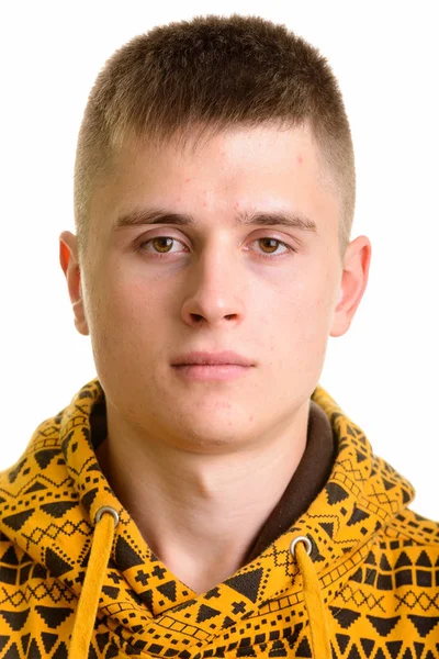 Kaukázusi fiatalember arca — Stock Fotó