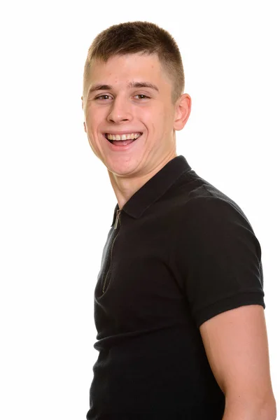 Jeune homme heureux caucasien souriant — Photo
