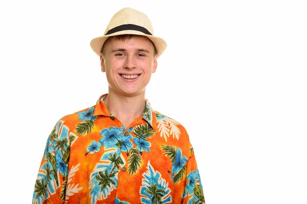 Young happy Caucasian man smiling — Stock Photo, Image