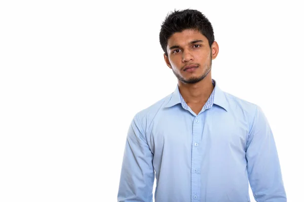 Studio Shot Young Handsome Indian Man — Stock Photo, Image
