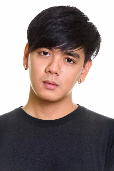 Hűvös csinos ázsiai ember arca — Stock Fotó