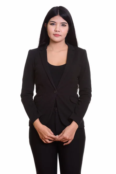 Studio záběr mladá Asiatka podnikatelka — Stock fotografie