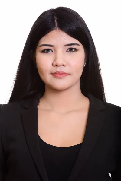 Rostro de joven mujer de negocios asiática — Foto de Stock