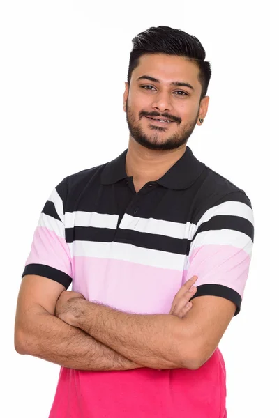 Young happy handsome Indian man — Stock Photo, Image