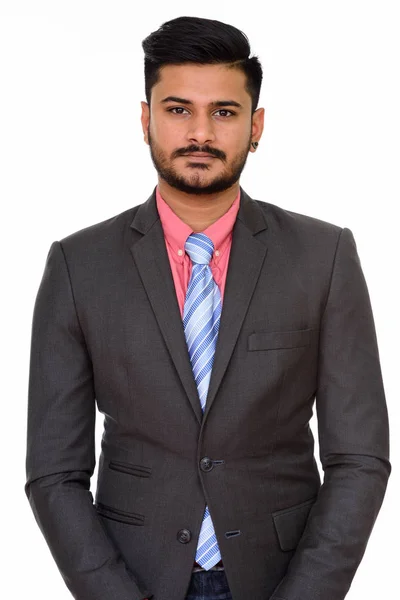 Молодой красивый индийский бизнесмен — стоковое фото