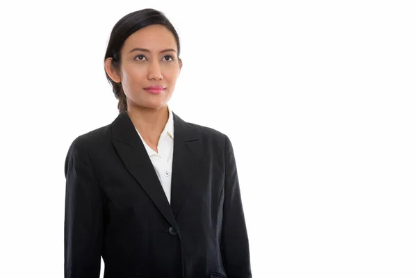 Studio shot of young beautiful Asian businesswoman — Stock Photo, Image