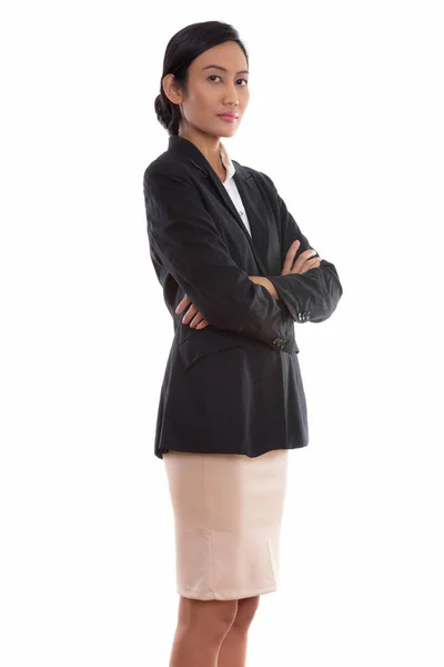 Studio shot of young beautiful Asian businesswoman — Stock Photo, Image