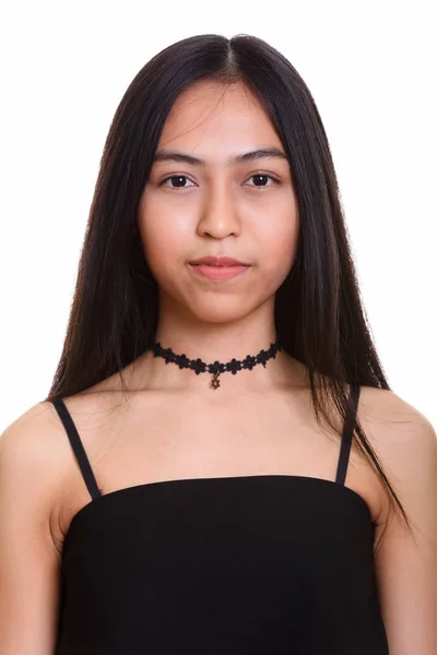 年轻亚洲少女的脸 — 图库照片