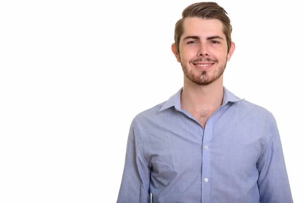 Joven feliz hombre de negocios caucásico — Foto de Stock