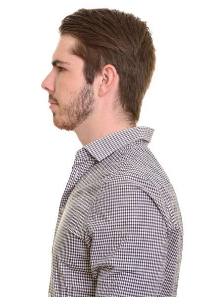 Profile view of young handsome Caucasian man — Stock Photo, Image