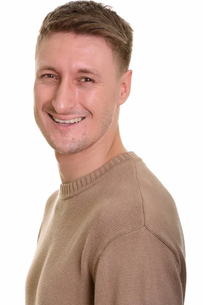 Gelukkig knap blanke man — Stockfoto