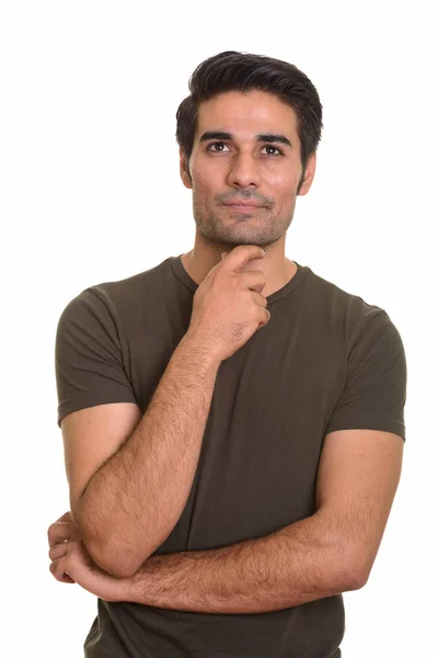 Jovem bonito persa homem pensando — Fotografia de Stock