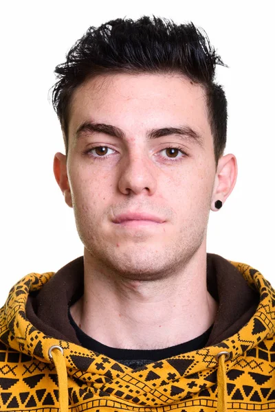 Обличчя молодого чоловіка в светрі — стокове фото