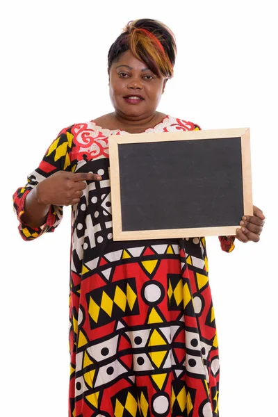 Студія постріл щасливі жиру чорні африканські жінки посміхаються при holdi — стокове фото