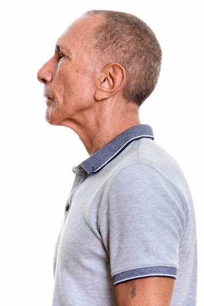 Крупним планом вид з профілю старшого чоловіка — стокове фото