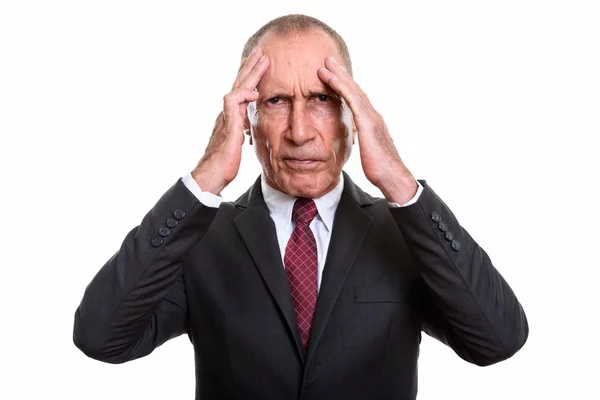Boze zakenman met hoofdpijn — Stockfoto