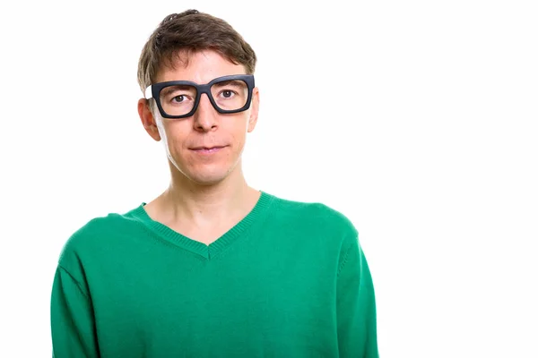 Strzał studio człowieka noszenia okularów — Zdjęcie stockowe