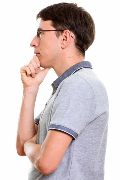 Profile view of man thinking — Stock Photo, Image