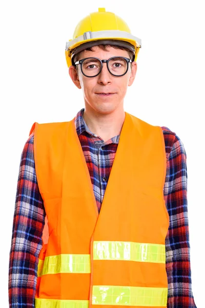 Studio shot of man construction worker — Stock Photo, Image