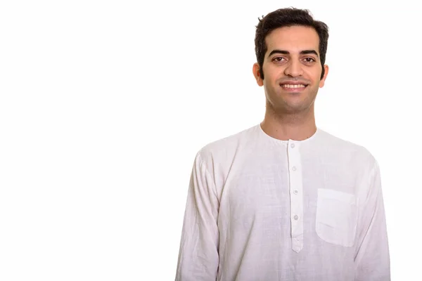 Junger glücklicher indischer Mann in traditioneller Kleidung — Stockfoto