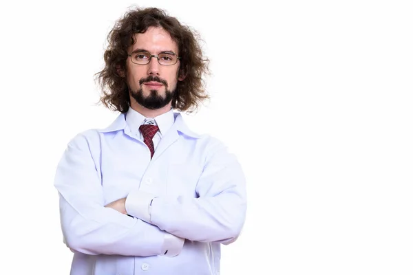 Estudio de hombre guapo médico con los brazos cruzados — Foto de Stock