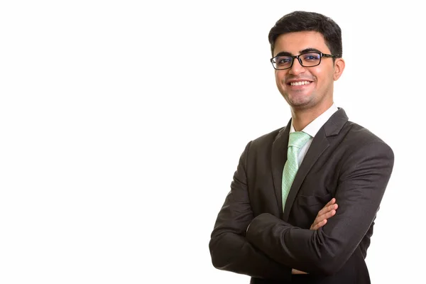 Jeune homme d'affaires persan heureux — Photo