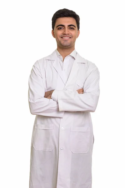 Young happy Persian man doctor — Stock Photo, Image