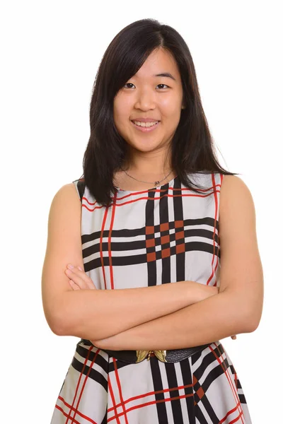Jeune femme d'affaires asiatique heureuse — Photo