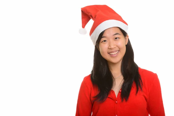 Fiatal boldog ázsiai nő készen áll a karácsonyra — Stock Fotó