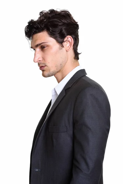 Vista de perfil de joven hombre de negocios guapo — Foto de Stock