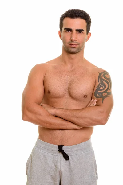 Νεαρός άνδρας όμορφος Καυκάσιος shirtless — Φωτογραφία Αρχείου