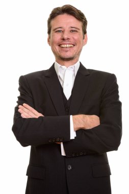 mutlu beyaz işadamı