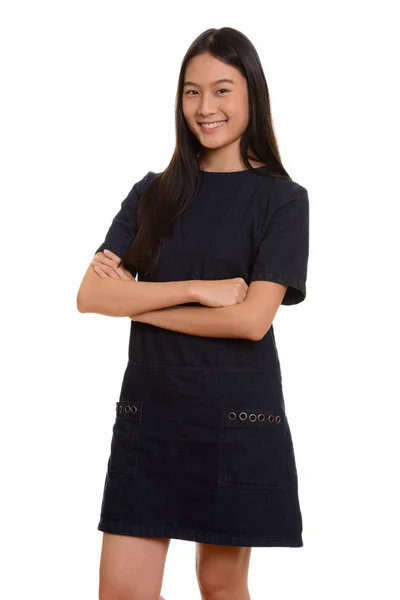 Ung glad asiatisk tonårsflicka leende — Stockfoto