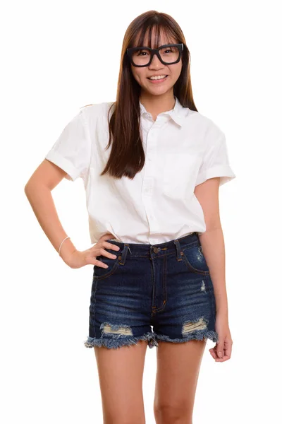 Junge glückliche asiatische Teenager-Mädchen lächeln — Stockfoto