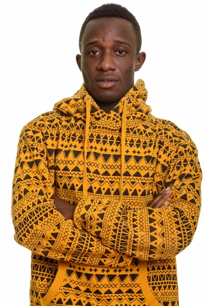 Jeune homme africain avec les bras croisés — Photo