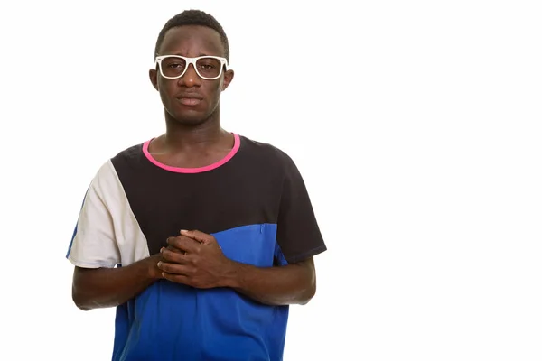 Giovane uomo africano con gli occhiali — Foto Stock