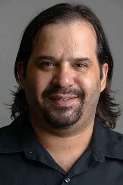 Cara de grasa feliz caucásico hombre sonriendo —  Fotos de Stock