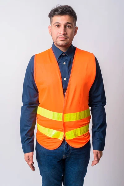 Portrait of young Persian man construction worker — Stock Photo, Image