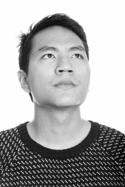 Studio Shot Jeune Bel Homme Asiatique Isolé Sur Fond Blanc — Photo