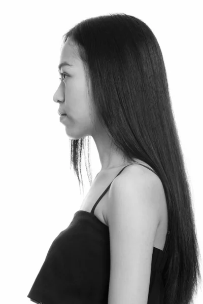 Close up perfil vista de jovem Asiático adolescente menina — Fotografia de Stock