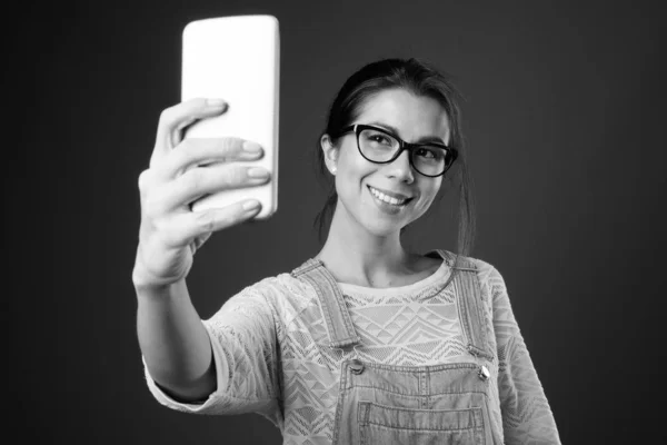 Portrait of beautiful multi ethnic woman with short hair — Stock Photo, Image