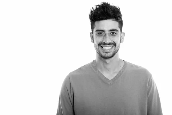 Plan studio de jeune homme persan heureux souriant — Photo