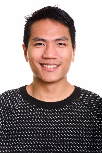 Visage de jeune homme asiatique heureux souriant — Photo