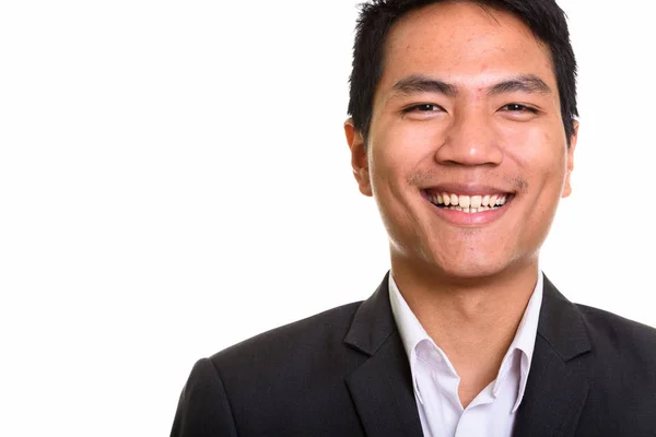 Studio colpo di giovane felice asiatico uomo d'affari sorridente — Foto Stock